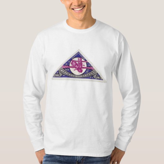 USSR Mir Long Slapt T-Shirt - USSR Space Staton (Voorkant)