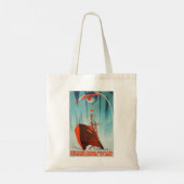 USSR Propaganda Ruimtevaart Vintage Sovjet-Unie Tote Bag (Achterkant)