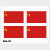 USSR RECHTHOEKIGE STICKER (Vel)