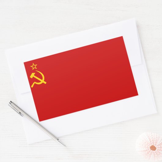 USSR RECHTHOEKIGE STICKER (Envelop)