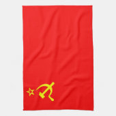 ussr rusland - sovjet - communistisch land - vlagh theedoek (Verticaal)