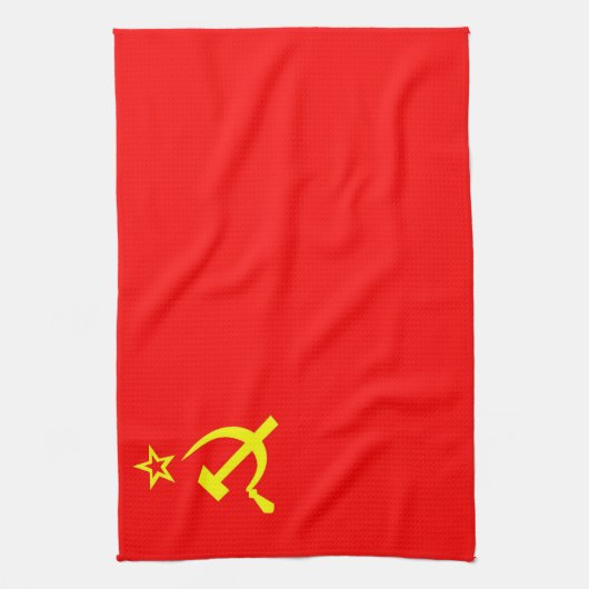 ussr rusland - sovjet - communistisch land - vlagh theedoek (Verticaal)
