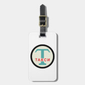 USSR / Russisch / Retro Taxicab-standaard Bagagelabel (Voorkant verticaal)