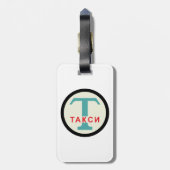 USSR / Russisch  / Retro Taxicab-standaard Bagagelabel (Achterkant verticaal)