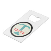 USSR / Russisch  / Retro Taxicab-standaard Creditkaart Flessenopener (Voorkant Gekanteld)