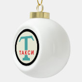 USSR / Russisch  / Retro Taxicab-standaard Keramische Bal Ornament (Rechts)