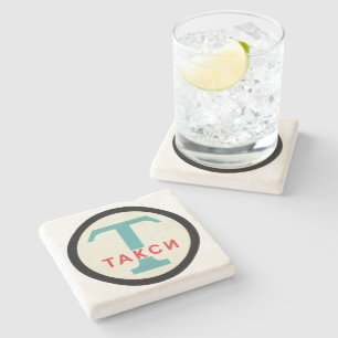 USSR / Russisch  / Retro Taxicab-standaard Stenen Onderzetter