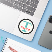 USSR / Russisch  / Retro Taxicab-standaard Sticker (Laptop met iPhone)