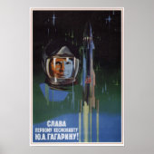 USSR Sovjet Aviation Y.A. Gagarin 1961 Poster (Voorkant)