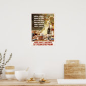 USSR Sovjet Beverage and Food Adverteren 1954 Poster (Keuken)