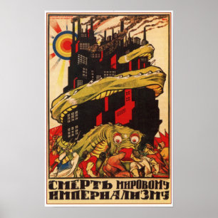 USSR Sovjet Bolsjewik Propaganda 1919 Poster