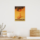 USSR Sovjet Citrus Juice Adverteren 1951 Poster (Keuken)