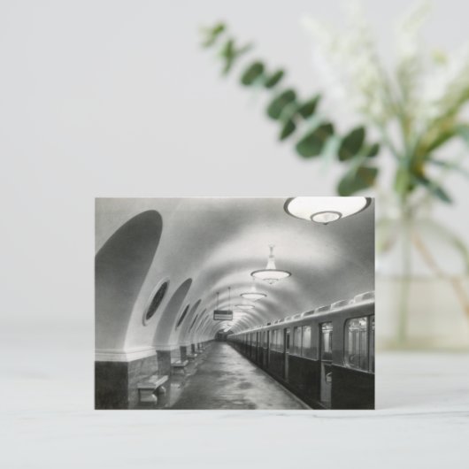 USSR Sovjet Moskou Metro (Metropoliten), 1939 Briefkaart (Staand voorkant)