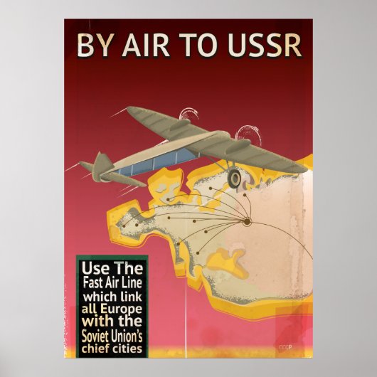 USSR Sovjet Oude Reisposter Poster (Voorkant)