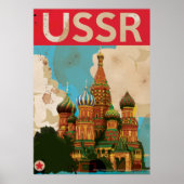 USSR Sovjet Oude Reisposter Poster (Voorkant)