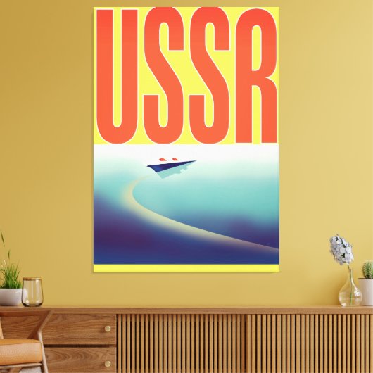 USSR Sovjet reisposter Canvas Afdruk (Insitu (Woonkamer))