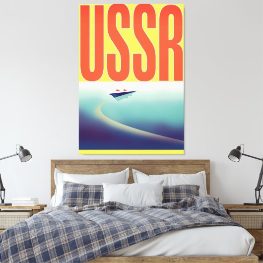 USSR Sovjet reisposter Canvas Afdruk (Insitu (Slaapkamer))