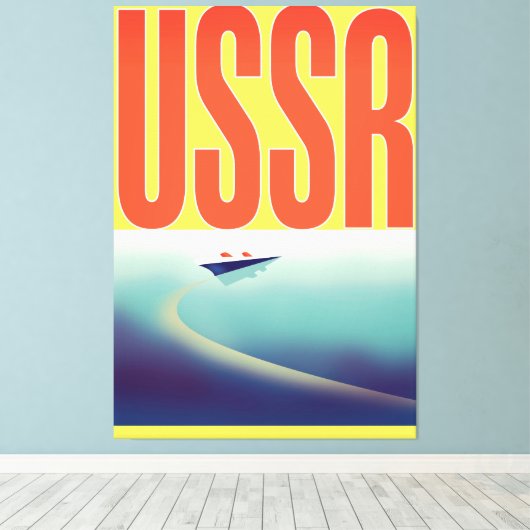 USSR Sovjet reisposter Canvas Afdruk (Insitu (Houten vloer))