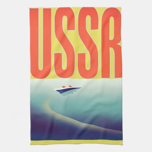 USSR Sovjet reisposter Theedoek (Verticaal)