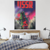 USSR sovjet rusland cartoon reisaffiche kunst. Canvas Afdruk (Insitu (Slaapkamer))
