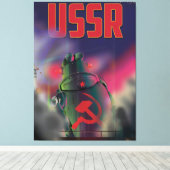 USSR sovjet rusland cartoon reisaffiche kunst. Canvas Afdruk (Insitu (Houten vloer))