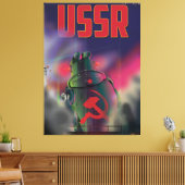USSR sovjet rusland cartoon reisaffiche kunst. Canvas Afdruk (Insitu (Woonkamer))