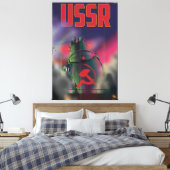 USSR sovjet rusland cartoon reisaffiche kunst. Canvas Afdruk (Insitu (Slaapkamer))