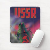 USSR sovjet rusland cartoon reisposter kunst. Muismat (Met muis)