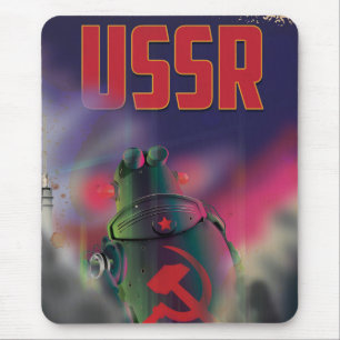 USSR sovjet rusland cartoon reist posterkunst . Muismat