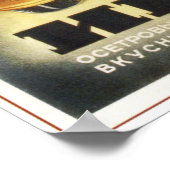 USSR Sovjet Sturgeon Caviar Adverteren 1952 Poster (Hoek)