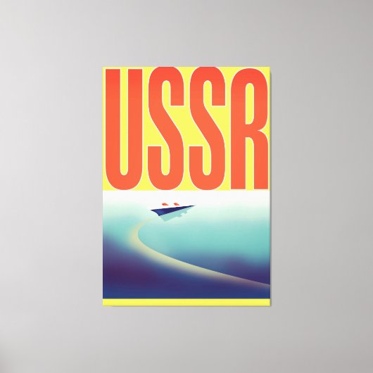 USSR Sovjet Travel poster Canvas Afdruk (Voorkant)