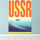 USSR Sovjet Travel poster Canvas Afdruk (Insitu (Houten vloer))