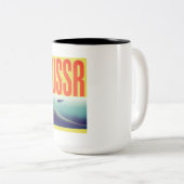 USSR Sovjet Travel poster Tweekleurige Koffiemok (Voorkant rechts)