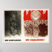 USSR Sovjet-Unie Antikapitalisme 1948 Poster (Voorkant)