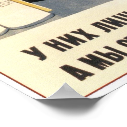 USSR Sovjet-Unie Antikapitalisme 1957 Poster (Hoek)