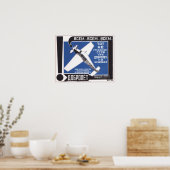 USSR Sovjet-Unie Dobrolet Adverteren 1923 Poster (Keuken)