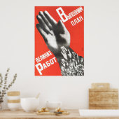 USSR Sovjet-Unie Propaganda 1930 Poster (Keuken)