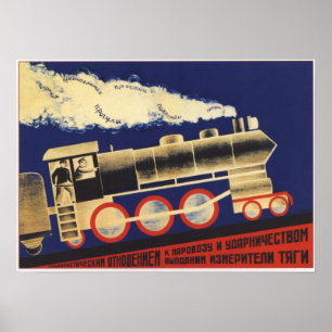 USSR Sovjet-Unie Spoorweg 1924 Poster