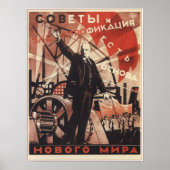 USSR Sovjet-Unie Spoorweg 1924 Poster (Voorkant)