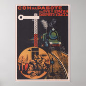 USSR Sovjet-Unie Spoorweg 1931 Poster (Voorkant)