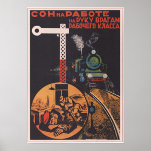 USSR Sovjet-Unie Spoorweg 1931 Poster