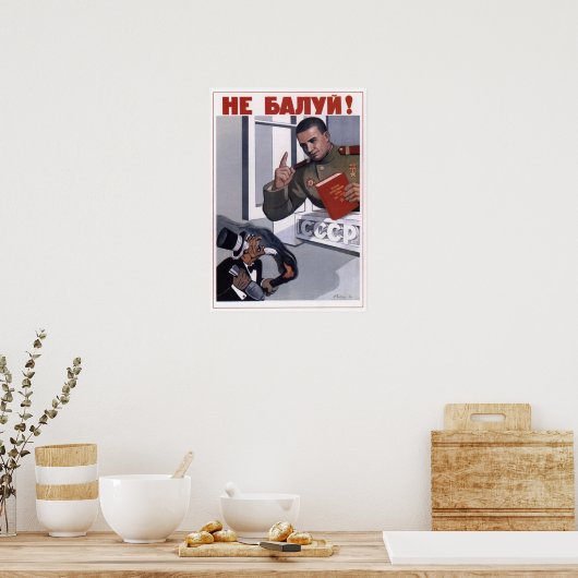 USSR Sovjet Union Anti-Capitalisme 1948 Poster (Keuken)