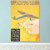 USSR Sovjet Vintage Reisposter Canvas Afdruk (Insitu (Houten vloer))
