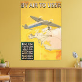 USSR Sovjet Vintage Reisposter Canvas Afdruk (Insitu (Woonkamer))