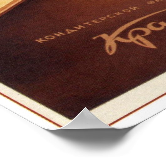 USSR Sovjetchocoladesets Adverteren 1950 Poster (Hoek)