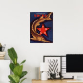 USSR Sovjetconserven Sturgeon Adverteren 1932 Poster (Thuiskantoor)