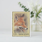 USSR Stamp ~ Fox Briefkaart (Staand voorkant)