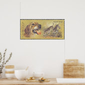 USSR Stamp Poster Hunting Dog 03 (Keuken)