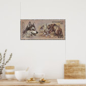 USSR ~ Stamp Poster Hunting Dog 05 (Keuken)