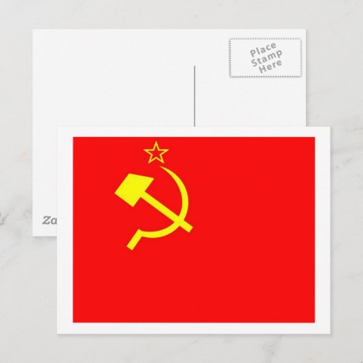 USSR-vlag Briefkaart (Voorkant / Achterkant)
